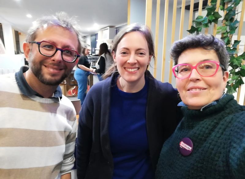Team ANDDE Virginie RIO Hélène Malmanche Mikaël Agopiantz présente à Paris à la Cité audacieuse pour parler
#DonDEngendrement en France et au-delà au Festival organisé par les Joyeuses Mères et Collectif BAMP Association dans le cadre du Mois de sens