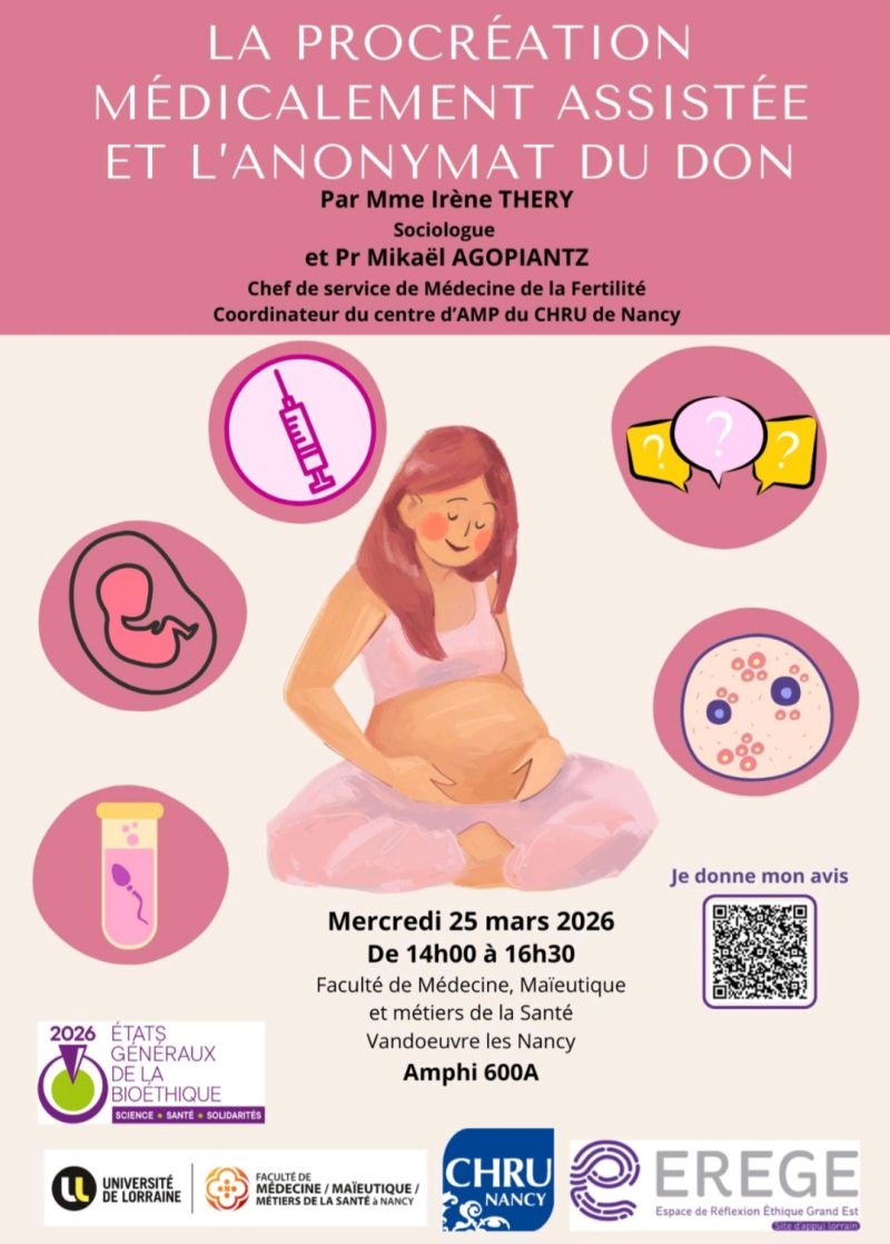 Hier, nous avons eu l'honneur et le plaisir de recevoir la Dre Irène Théry, éminente sociologue, dans le cadre des Etats généraux de la bioéthique
#EGB2026, à Faculté de Médecine, Maïeutique et métiers de la Santé à Nancy.

Discussions passionnantes 